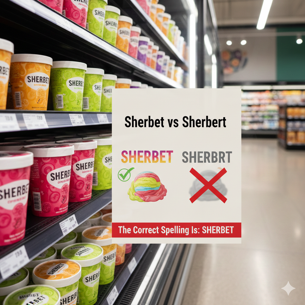 sherbet vs sherbert