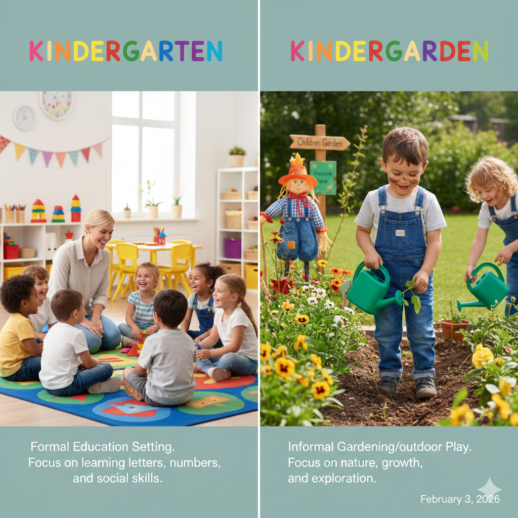 kindergarten vs kindergarden