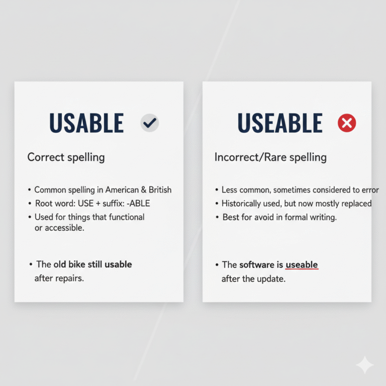 Usable vs Useable: Which One Is Actually Correct?