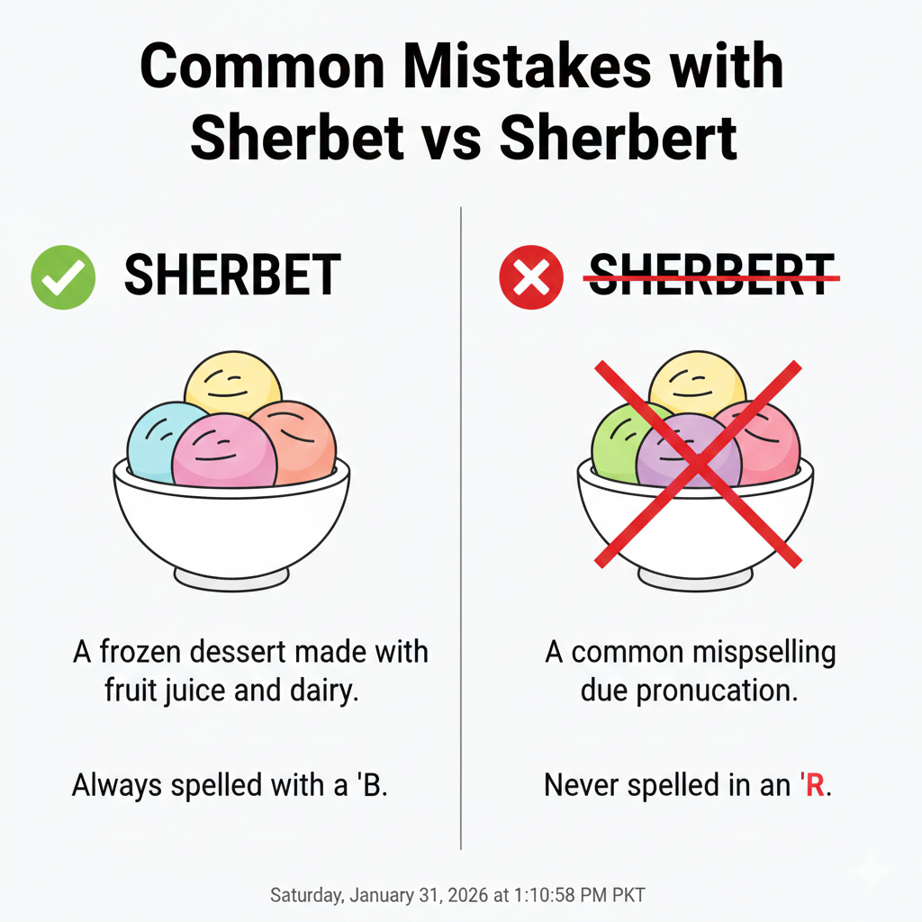 sherbet vs sherbert