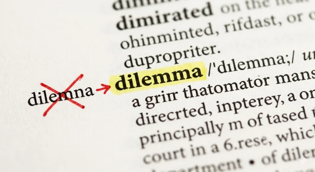 dilemma vs dilemna
