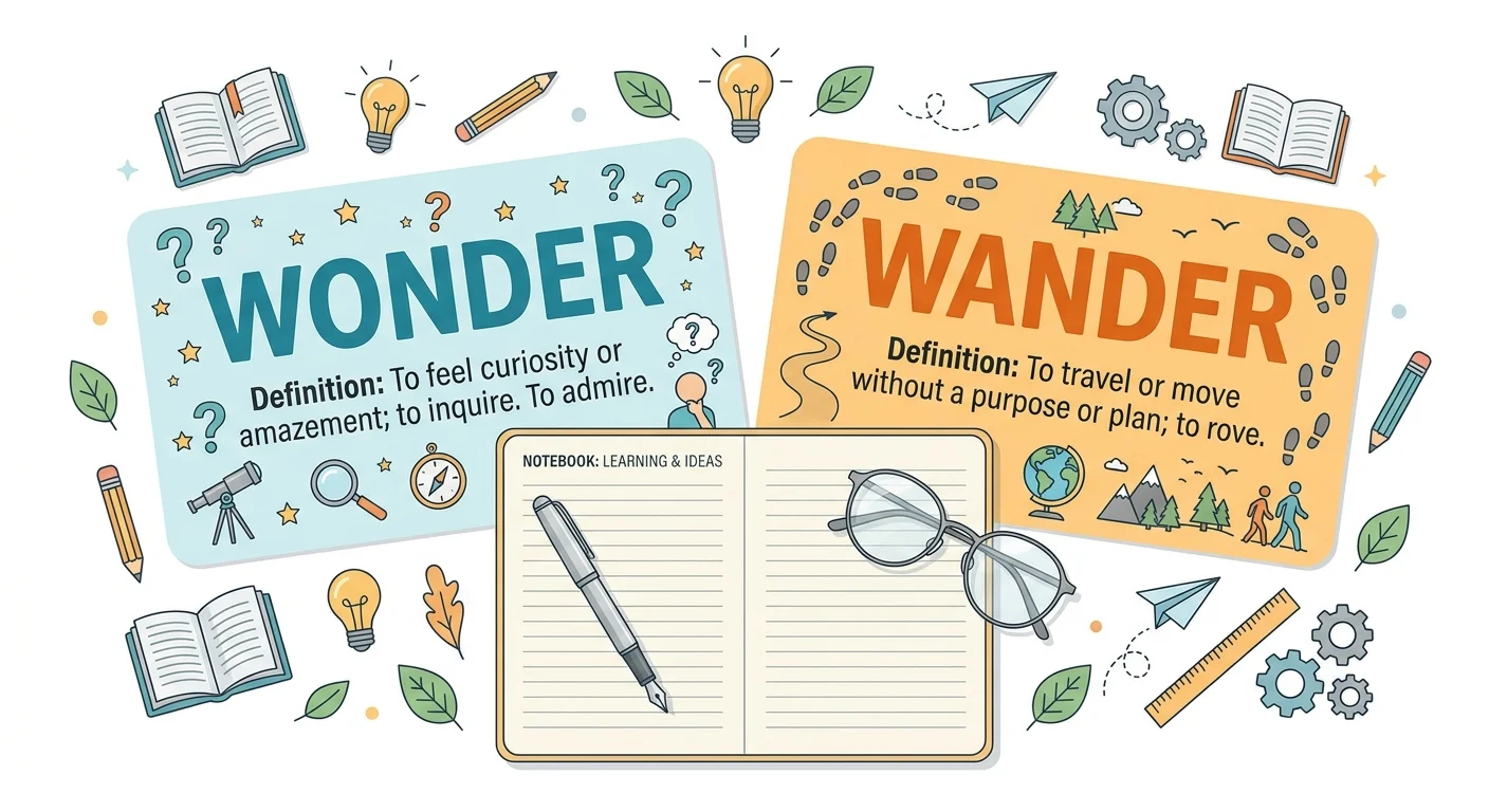 wonder vs wander