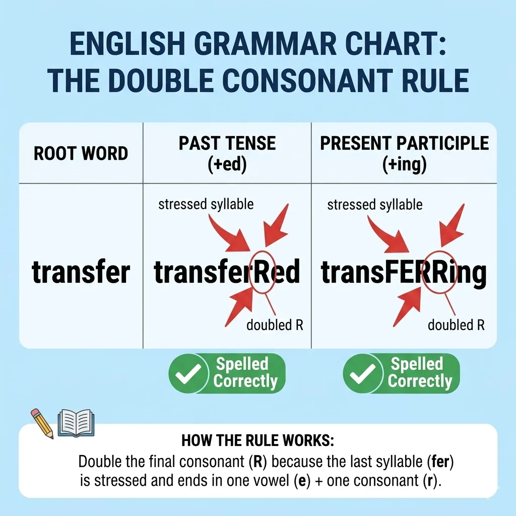 transferred vs transfered