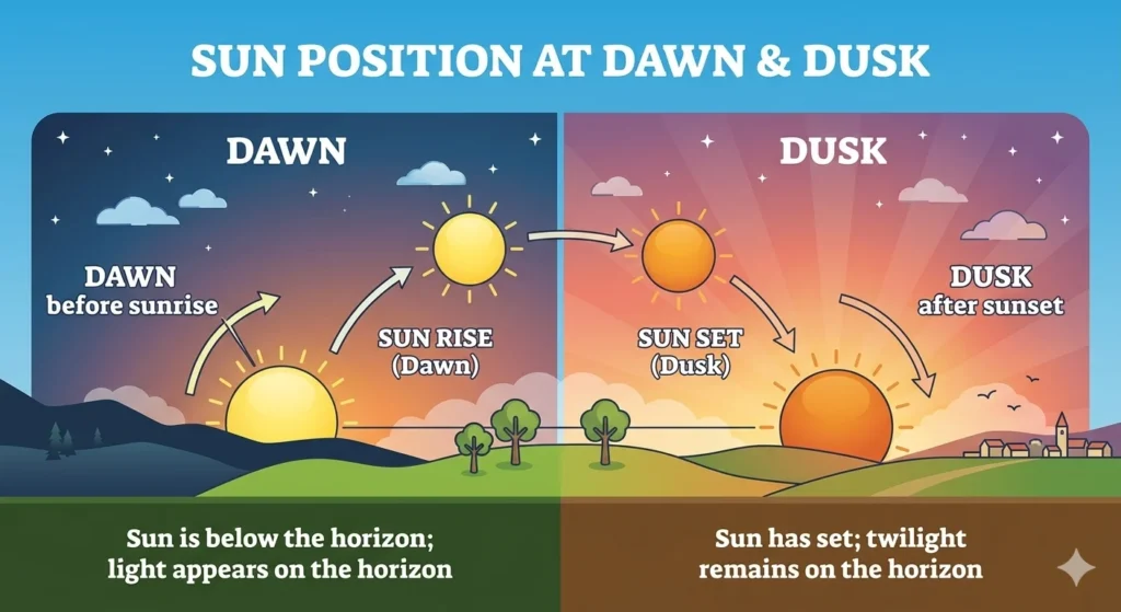 dawn vs dusk