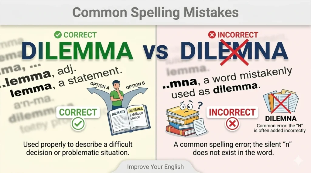 dilemma vs dilemna
