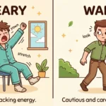 weary vs wary