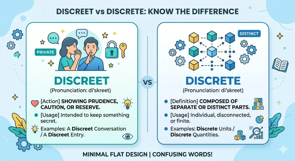 discreet vs discrete