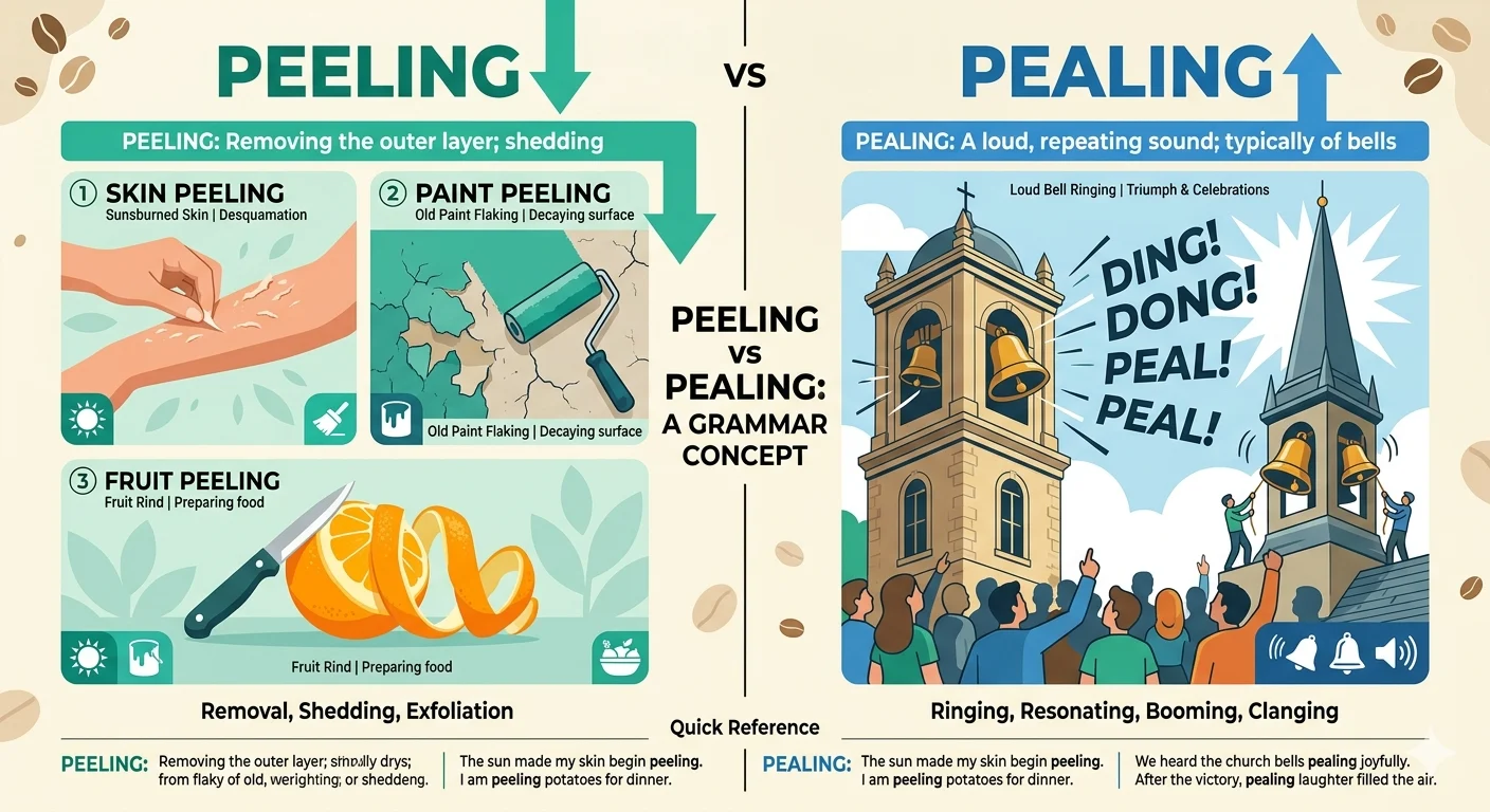 pealing vs peeling