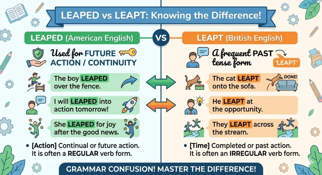 leaped vs leapt