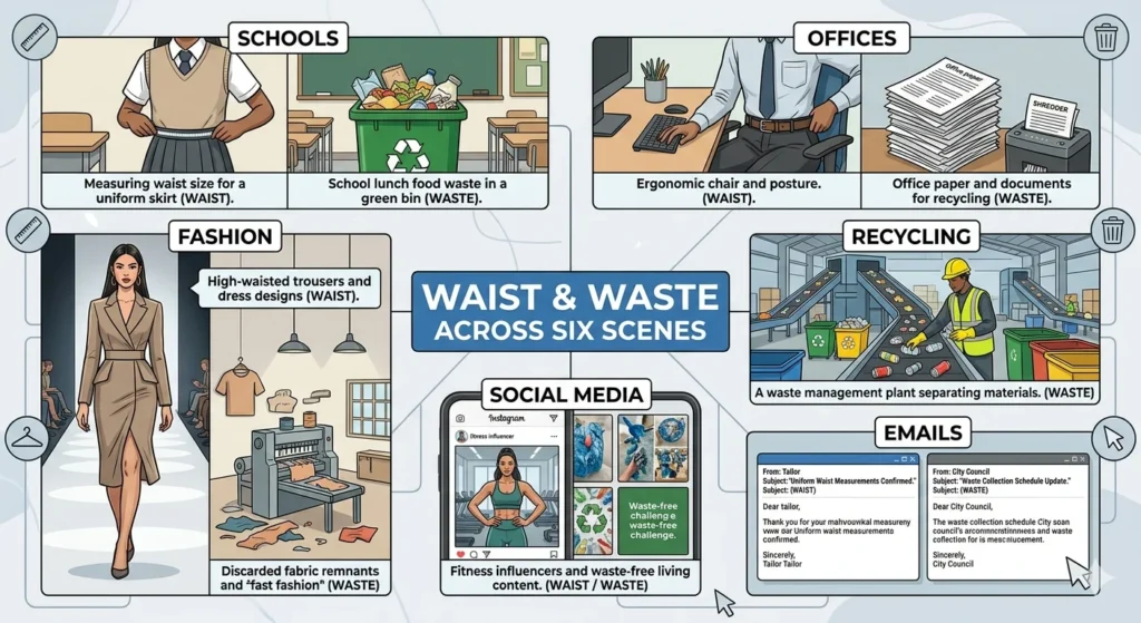 waist vs waste