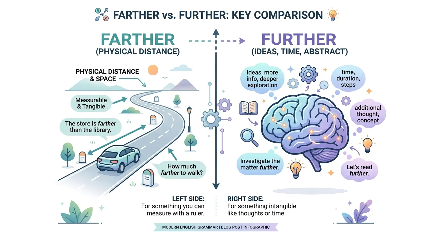 farther vs further