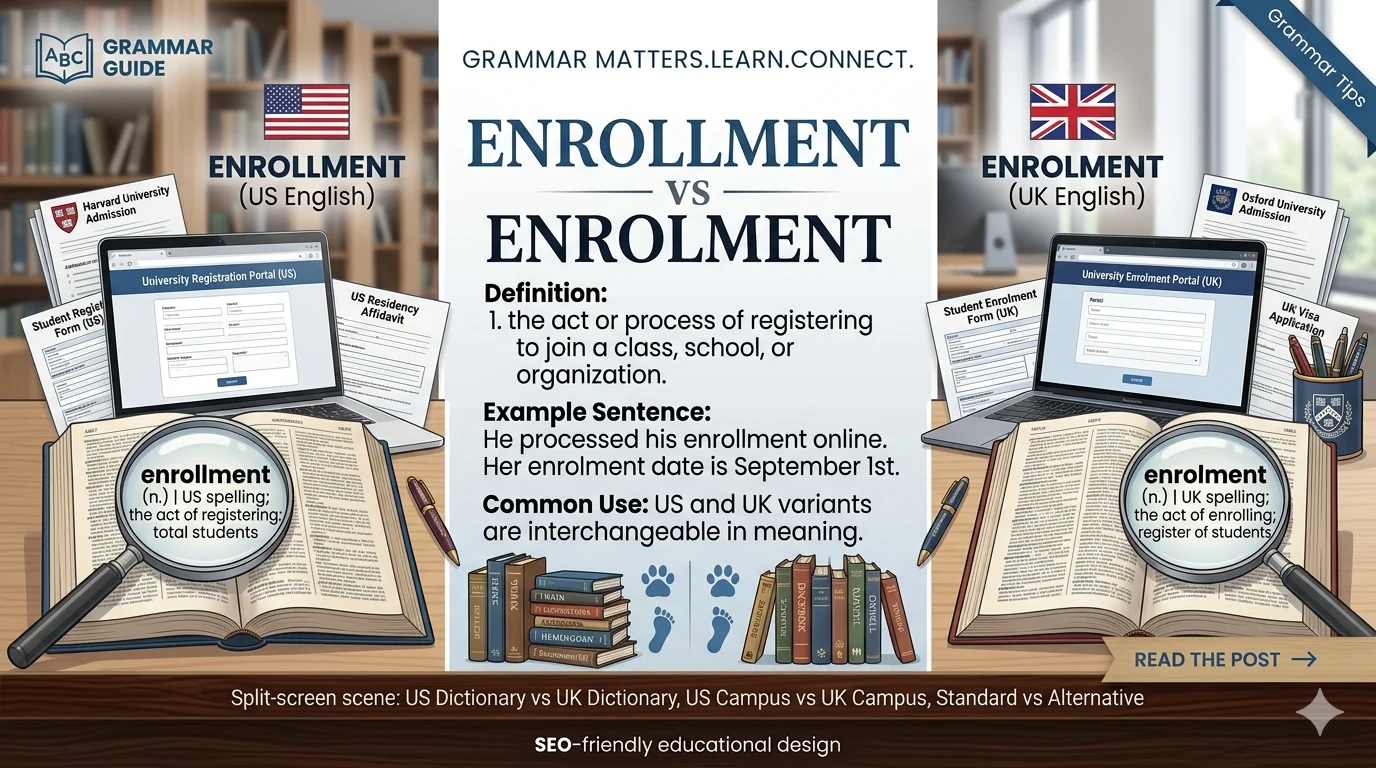 enrollment vs enrolment