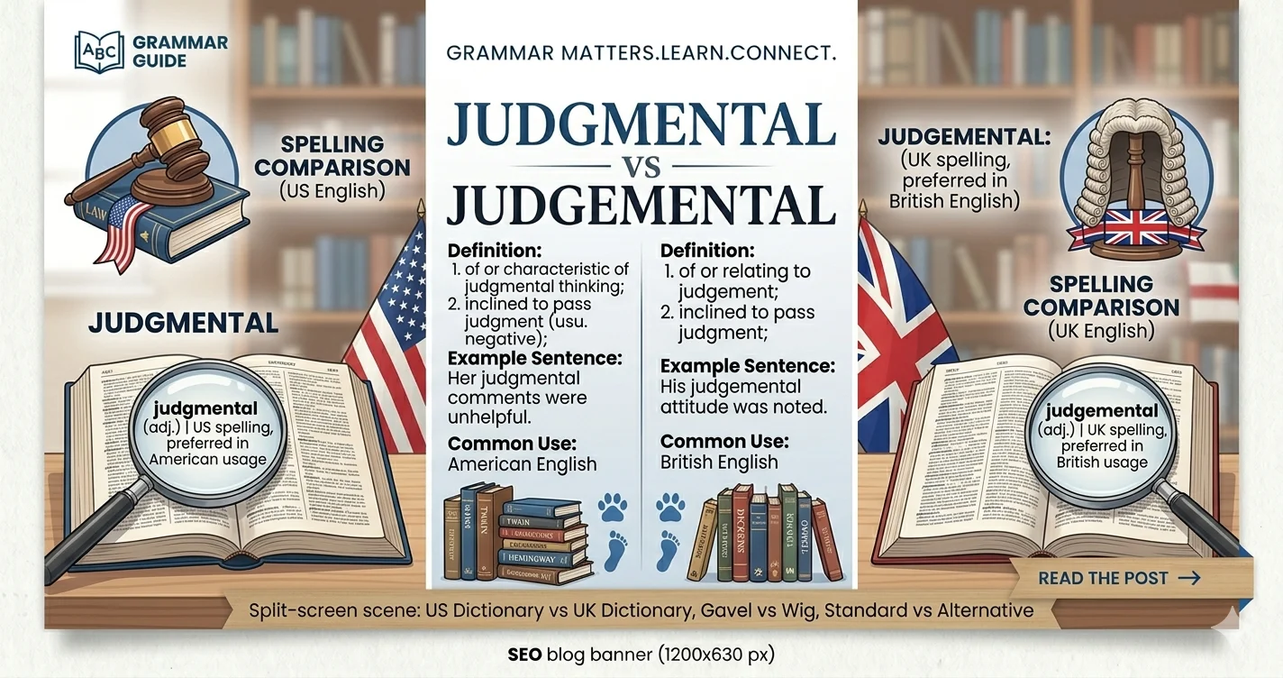 judgmental vs judgemental