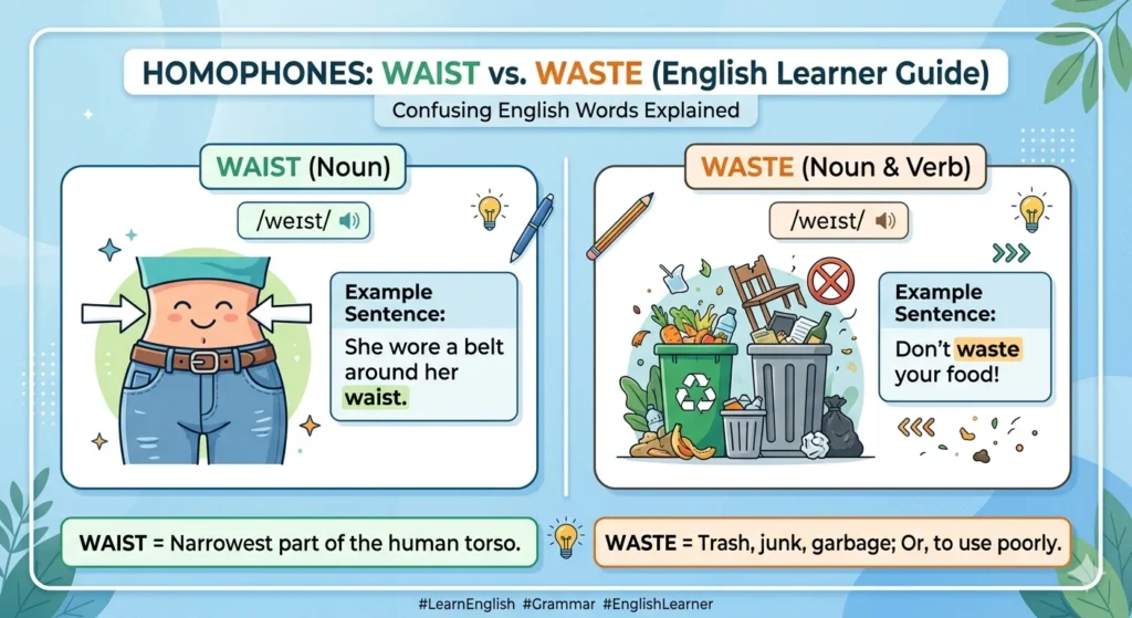waist vs waste
