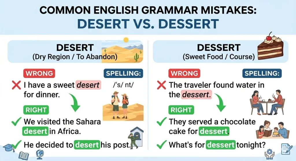 desert vs dessert