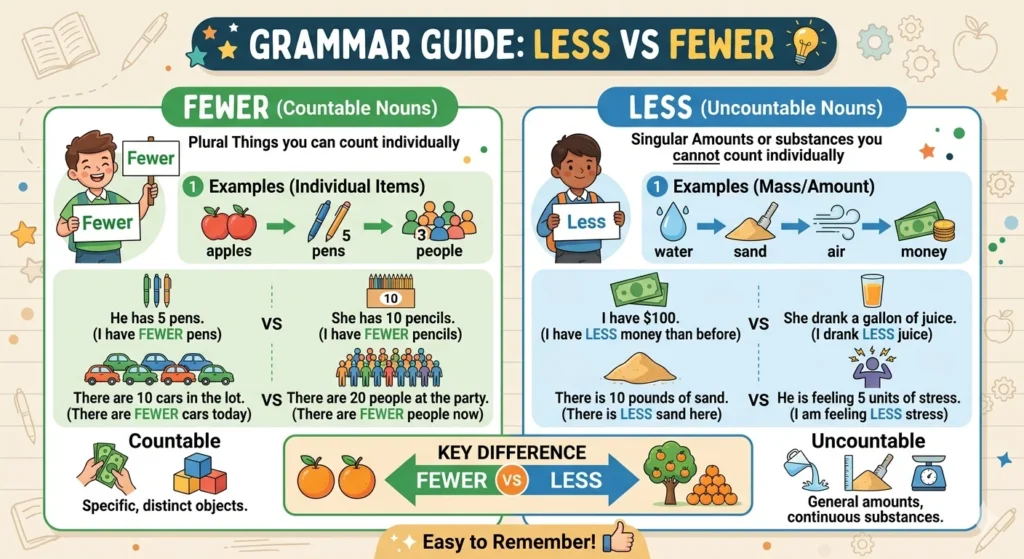 less vs fewer