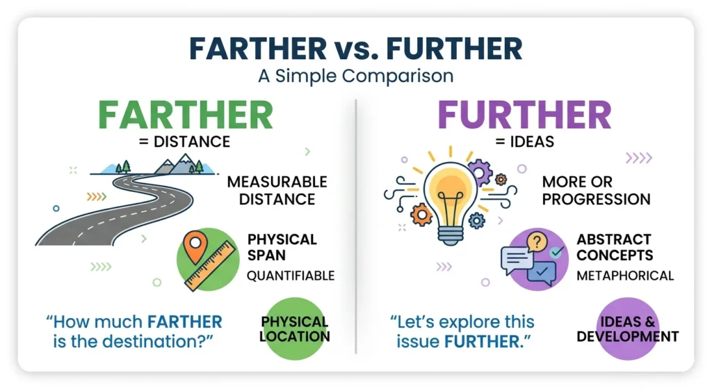 farther vs further