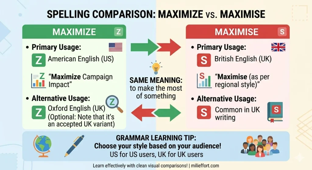 maximize vs maximise