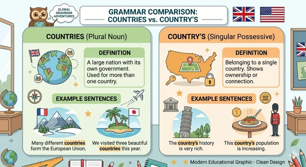 countries vs country's