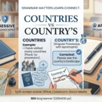 countries vs country's