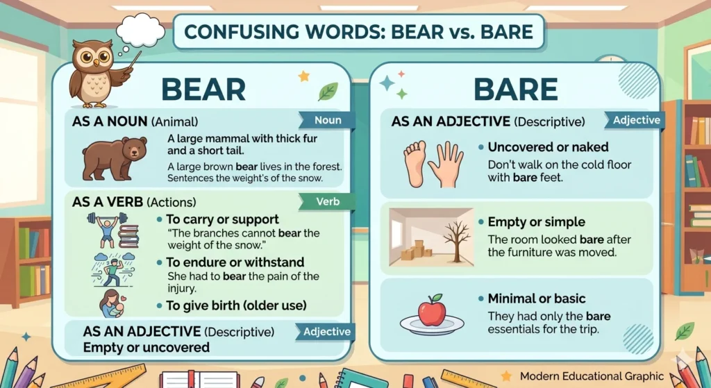 bear vs bare