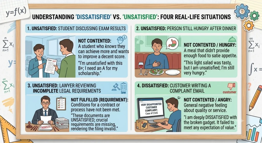 dissatisfied vs unsatisfied