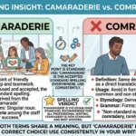 camaraderie vs comradery