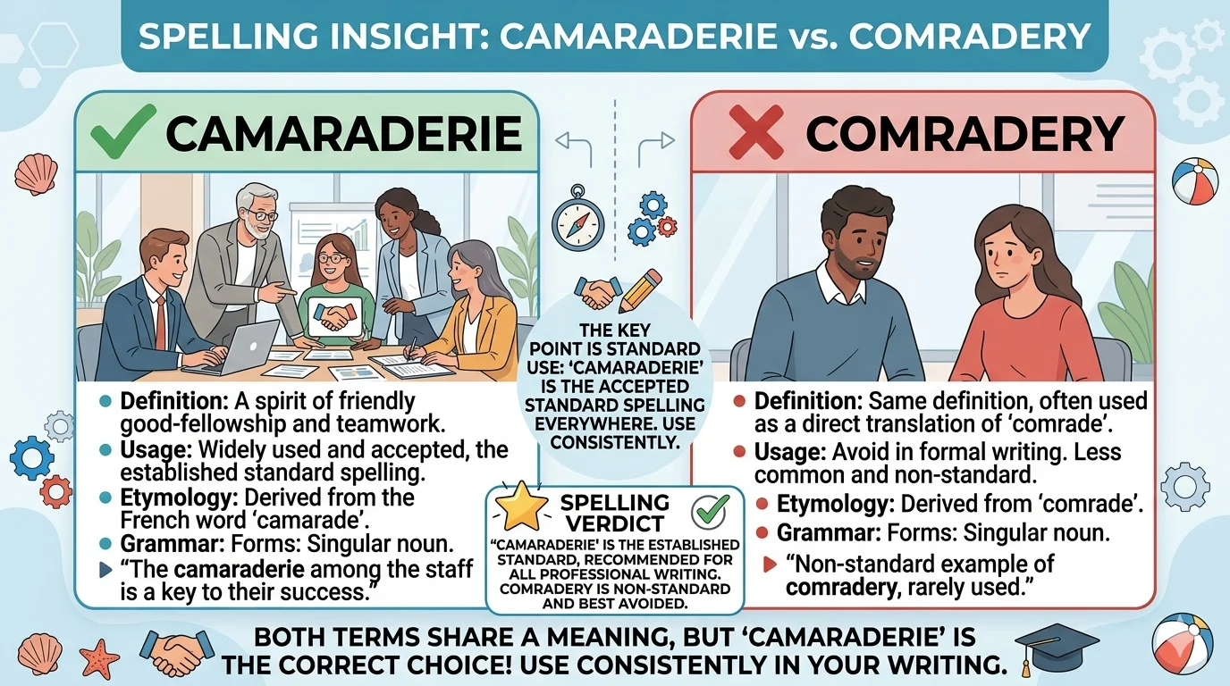 camaraderie vs comradery