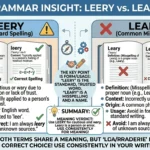 leery vs leary