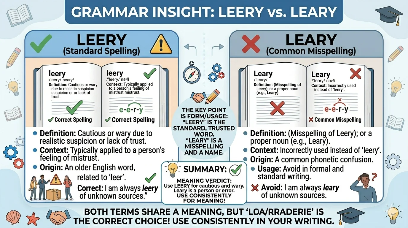 leery vs leary