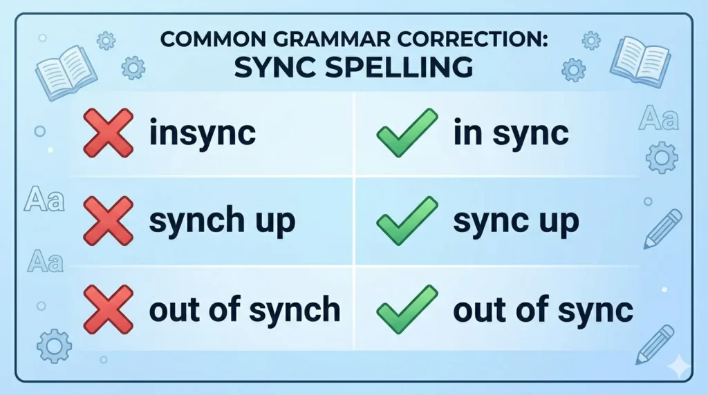 sync vs synch