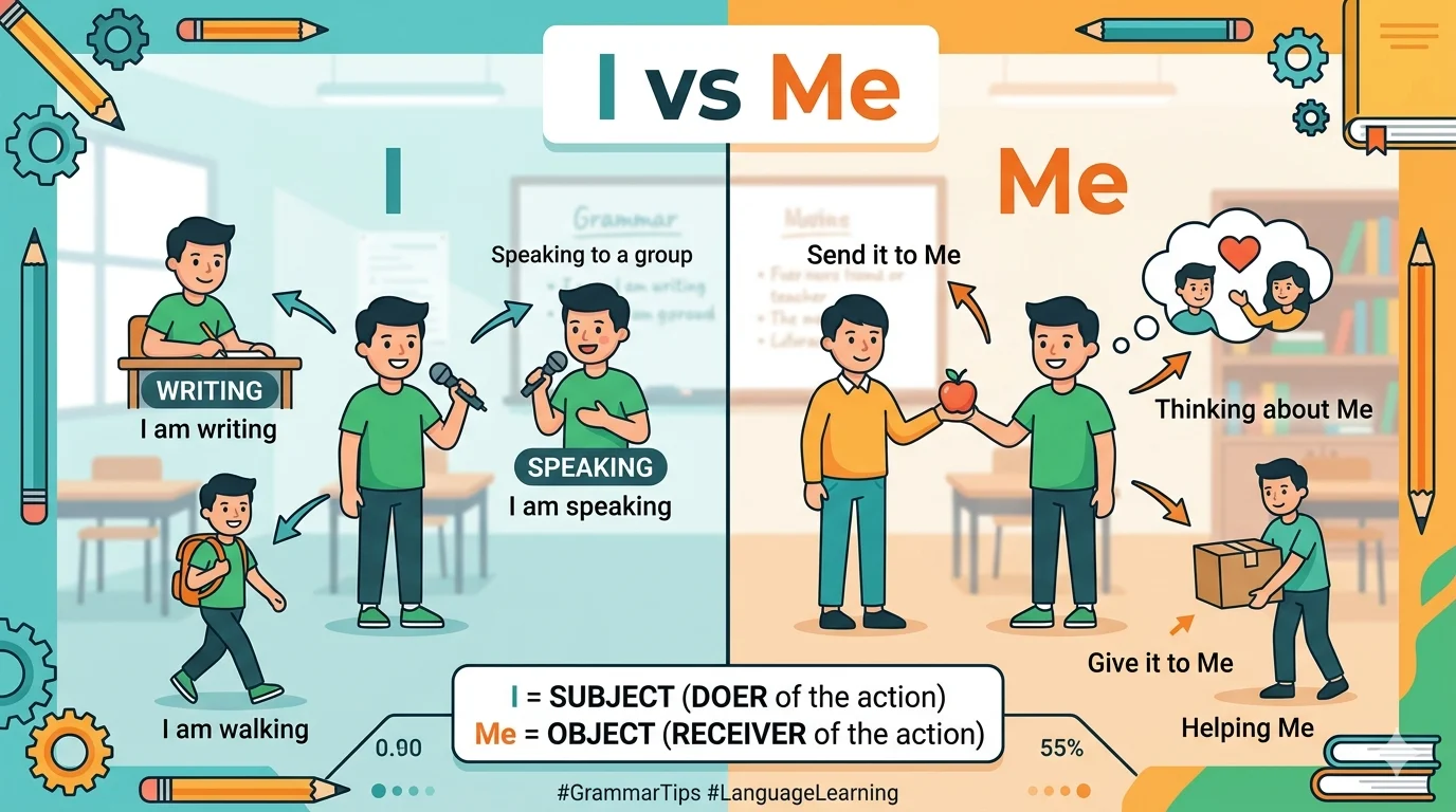 I vs me