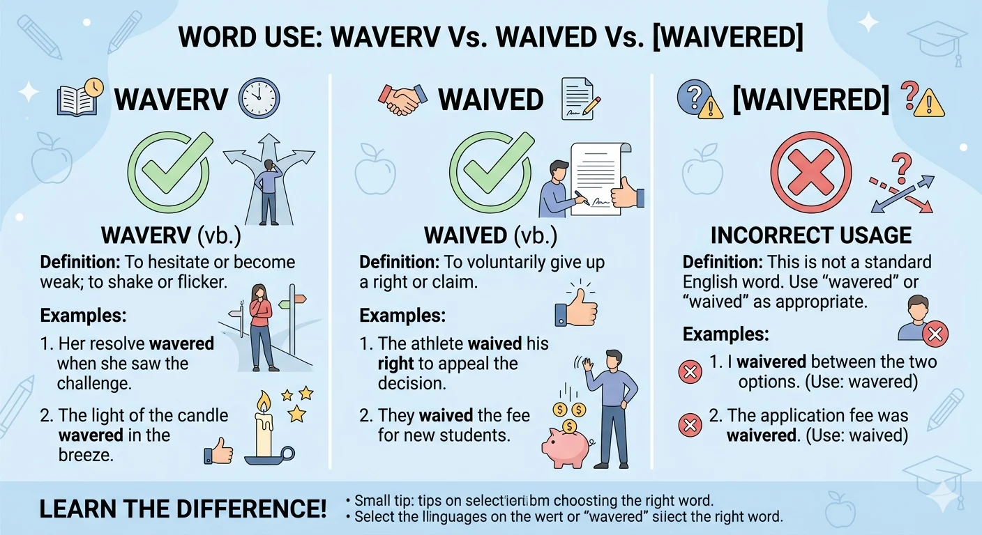 wavered vs waivered