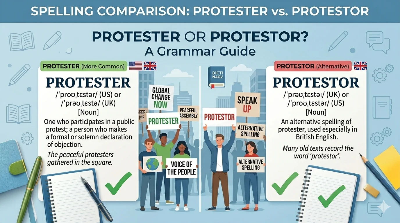 protester vs protestor