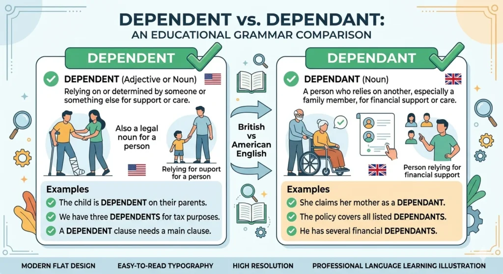dependent vs dependant