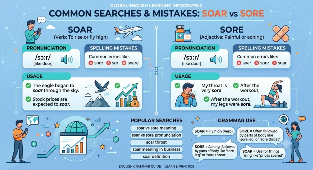 soar vs sore