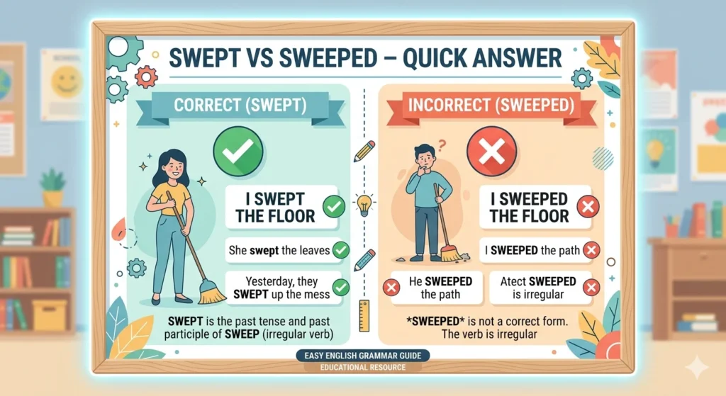swept vs sweeped