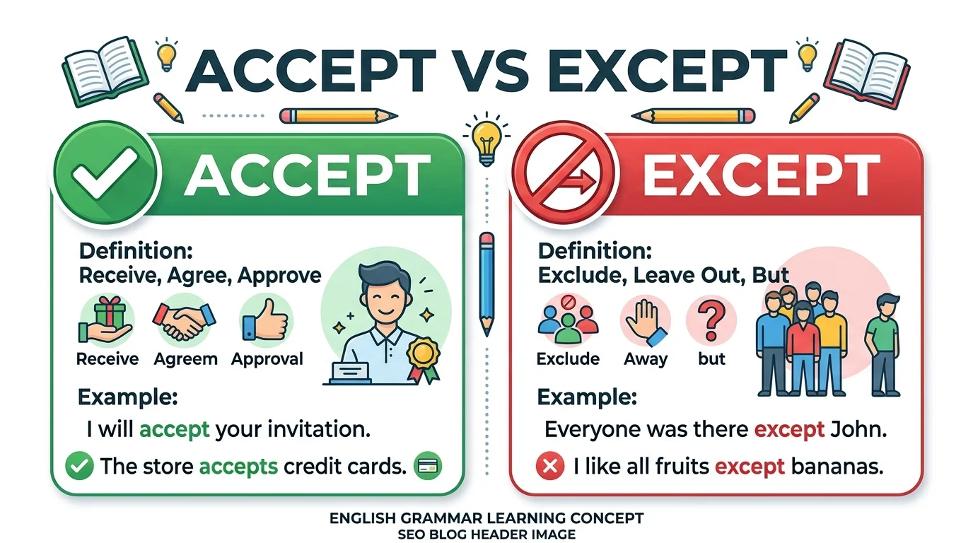 accept vs except