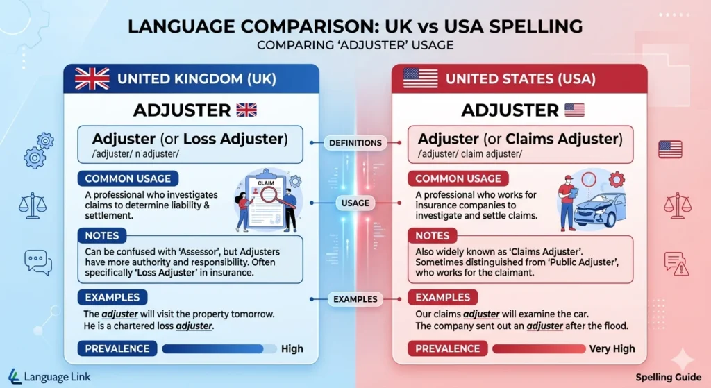 adjuster vs adjustor