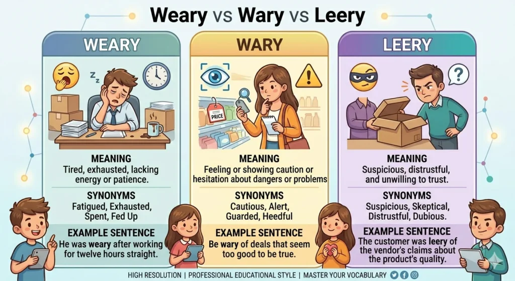 weary or wary