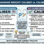 caliber vs calibre