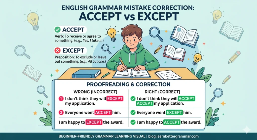 accept vs except