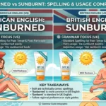 sunburned vs sunburnt