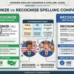 recognize vs recognise