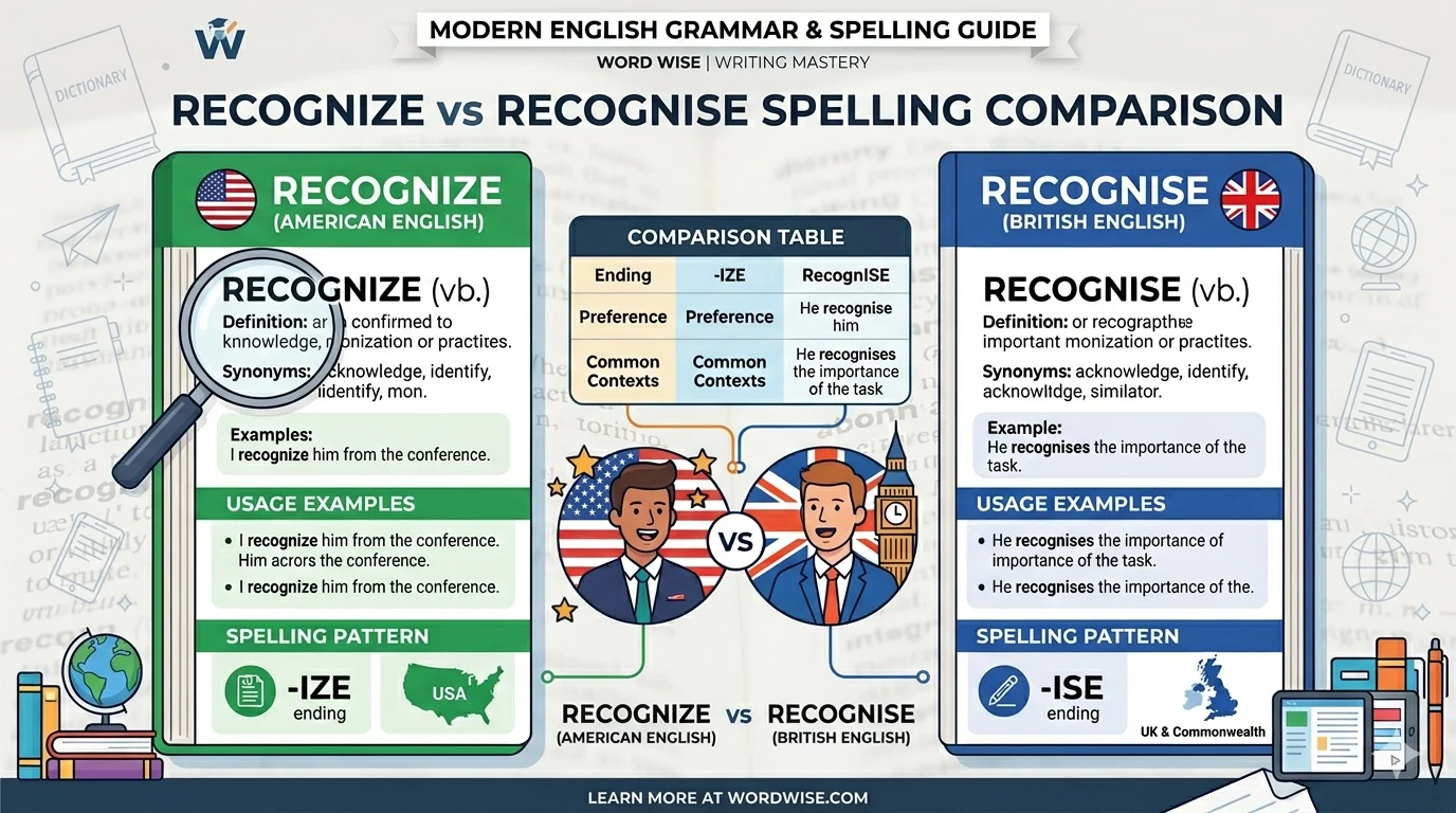 recognize vs recognise