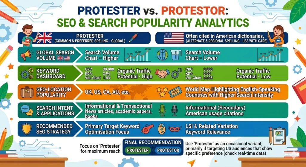protester vs protestor