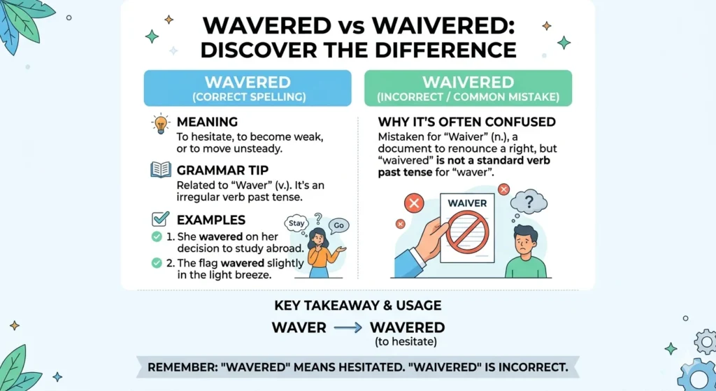 wavered vs waivered